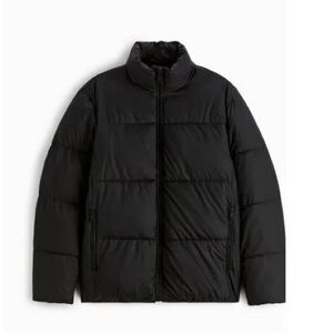 NEW Zara Mens Black Puffer Jacket 2XL